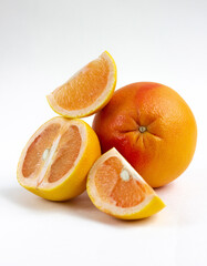 Grapefruit on a white background