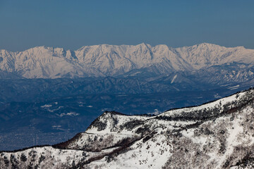 snow covered mountains