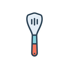Color illustration icon for turner
