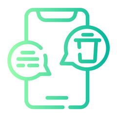 delete gradient icon