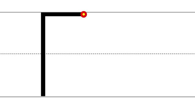 How to write uppercase and lowercase letter E. Animated tutorial for learning writing English alphabet. Indication of sequence, direction of movement. Tracing letters for children on white background
