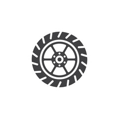 Car tire vector icon