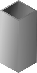 Fototapeta premium Rectangular pipe steel