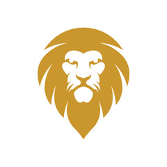 Lion head logo images illustration