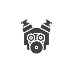 Car engine vector icon