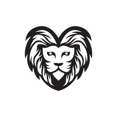 Lion head logo images illustration