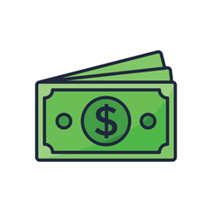 money icon vector design template in white background