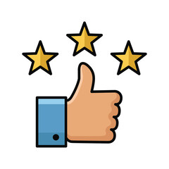 thumb up - thumb down icon vector design template in white background