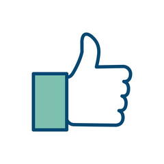 thumb up - thumb down icon vector design template in white background