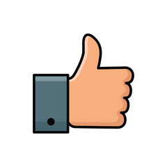 thumb up - thumb down icon vector design template in white background