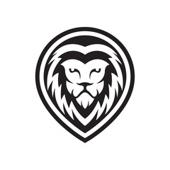 Lion head logo images illustration