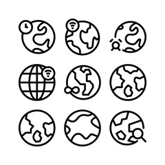 Showcase the beauty and elegance of your design with this stunning Black and White earth Icon. Perfect for graphic designs, logos, mobile apps, posters and more. 
