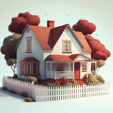 A House With Red Roof