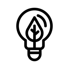 Showcase the beauty and elegance of your design with this stunning Black and White eco bulb Icon. Perfect for graphic designs, logos, mobile apps, posters, and more. 
