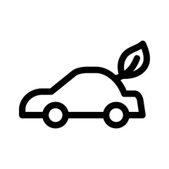 Showcase the beauty and elegance of your design with this stunning Black and White eco-car Icon. Perfect for graphic designs, logos, mobile apps, posters, and more. 
