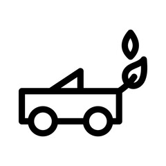 Showcase the beauty and elegance of your design with this stunning Black and White eco-car Icon. Perfect for graphic designs, logos, mobile apps, posters, and more. 
