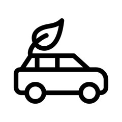 Showcase the beauty and elegance of your design with this stunning Black and White eco-car Icon. Perfect for graphic designs, logos, mobile apps, posters, and more. 
