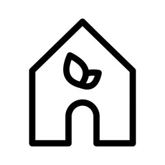Showcase the beauty and elegance of your design with this stunning Black and White eco house Icon. Perfect for graphic designs, logos, mobile apps, posters and more. 
