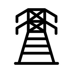 Showcase the beauty and elegance of your design with this stunning Black and White electricity tower Icon. Perfect for graphic designs, logos, mobile apps, posters and more. 

