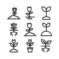Showcase the beauty and elegance of your design with this stunning Black and White flower growth Icon. Perfect for graphic designs, logos, mobile apps, posters and more. 
