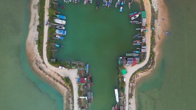 Aerial view of Wok Tum Canel in Koh Phangan - Thailand.