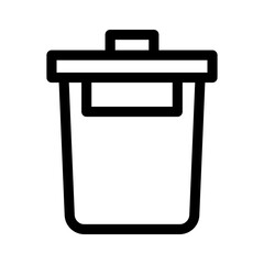 Showcase the beauty and elegance of your design with this stunning Black and White garbage Icon. Perfect for graphic designs, logos, mobile apps, posters and more. 
