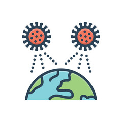 Color illustration icon for impact