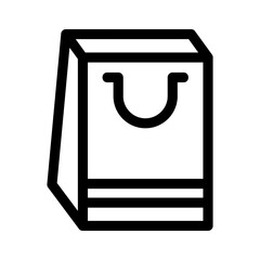 Showcase the beauty and elegance of your design with this stunning Black and White paper bag Icon. Perfect for graphic designs, logos, mobile apps, posters and more. 
