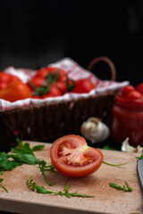 Italian homemade pasta with tomato sauce