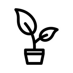 Showcase the beauty and elegance of your design with this stunning Black and White plant Icon. Perfect for graphic designs, logos, mobile apps, posters and more. 
