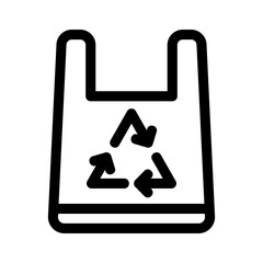 Showcase the beauty and elegance of your design with this stunning Black and White plastic bag Icon. Perfect for graphic designs, logos, mobile apps, posters and more. 
