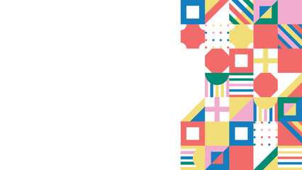 Abstract pop art color paint splash pattern background. Memphis geometry background