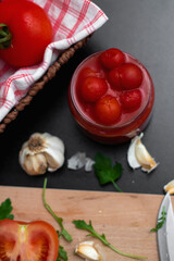 Italian homemade pasta with tomato sauce