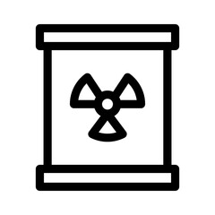Showcase the beauty and elegance of your design with this stunning Black and White radioactive waste Icon. Perfect for graphic designs, logos, mobile apps, posters and more. 
