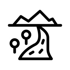 Showcase the beauty and elegance of your design with this stunning Black and White river Icon. Perfect for graphic designs, logos, mobile apps, posters and more. 
