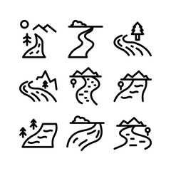 Showcase the beauty and elegance of your design with this stunning Black and White river Icon. Perfect for graphic designs, logos, mobile apps, posters and more. 
