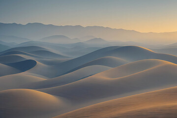 sand dunes in the morning