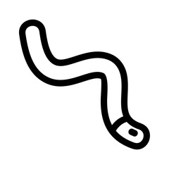Showcase the beauty and elegance of your design with this stunning Black and White worm Icon. Perfect for graphic designs, logos, mobile apps, posters and more. 
