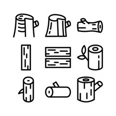 Fototapeta premium Showcase the beauty and elegance of your design with this stunning Black and White wood Icon. Perfect for graphic designs, logos, mobile apps, posters and more. 