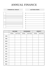 Minimalist planner pages templates. Printable Life & Business Planner Set. Life and business planner. Printable Page Annual Finance