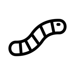 Showcase the beauty and elegance of your design with this stunning Black and White worm Icon. Perfect for graphic designs, logos, mobile apps, posters and more. 
