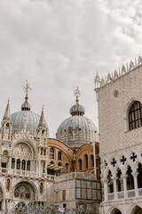 Fototapeta na wymiar View of Saint Mark's Basilica in Venice, Italy