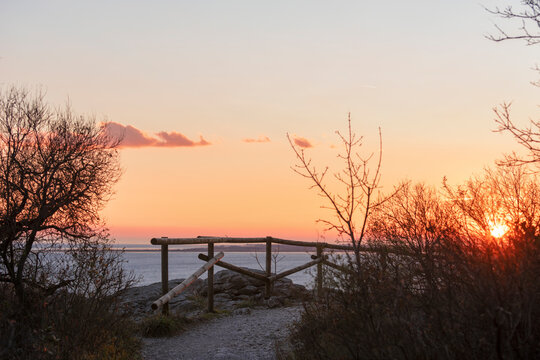 The Rilke trail at sunset, tourist trail in Europe