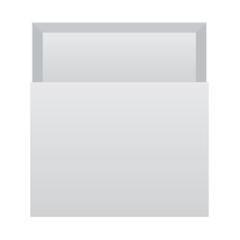 Open empty white box isolated on a white background