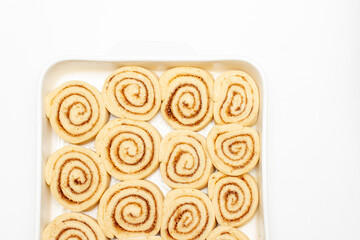 Freshly cinnamon buns with cinnamon