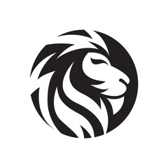 Lion head logo images illustration