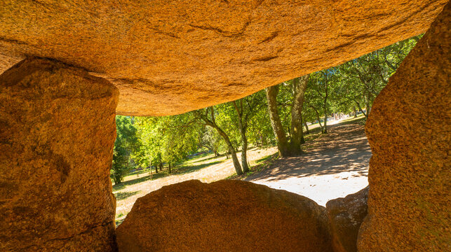 Megalithic Dolmen of Axeitos, Ribeira, Barbanza Peninsula, La Coru&ntilde;a, Galicia, Spain, Europe