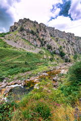 Fototapeta na wymiar Cares River, Mountain Range, Picos de Europa National Park, Asturias, Spain, Europe