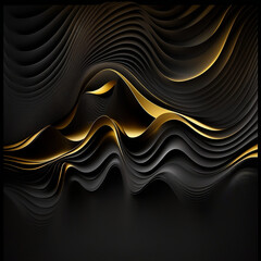 The abstract 3D wavy pattern
