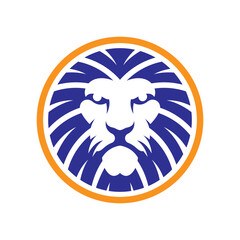Lion head logo images illustration